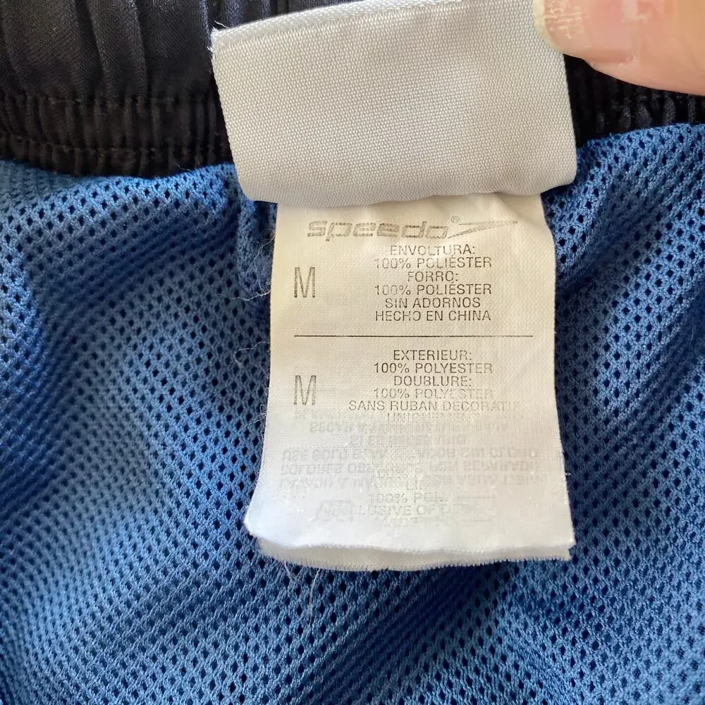 Speedo Men’s Swim Shorts Trunks Elastic Waist Blue Size Medium